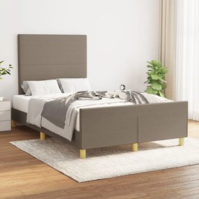 vidaXL Estrutura cama sem colchão 120x200 cm tecido cinza-acastanhado