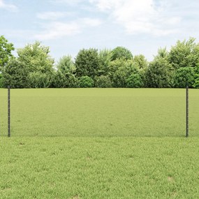 Postes de Cerca vidaXL 11 pcs U-Channel Cinza 60 cm Aço