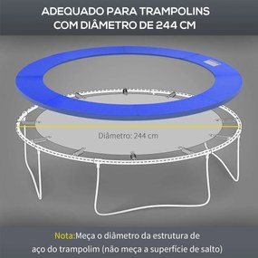 HOMCOM Cobertura de Proteção Ø244 cm de Borda de Trampolim Espuma de P