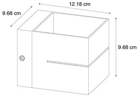 Candeeiro de parede moderno bronze escuro - Transfer Groove Moderno