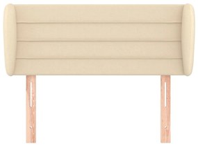 Cabeceira de cama c/ abas tecido 83x23x78/88 cm creme