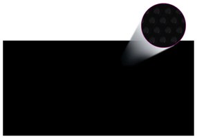 vidaXL Cobertura para piscina 400x200 cm PE preto