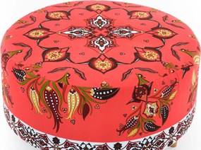 Tuffet Como – Vermelho, Verde, Amarelo, Branco, Castanho – 65x40x65 cm