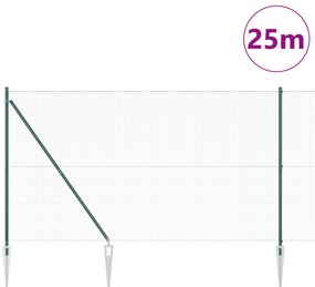Conjunto de Poste de Cerca de PVC Conjunto de 2 Verde PVC