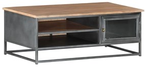 Mesa de centro 90x50x35 cm madeira de acácia maciça cinzento