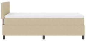 Cama Box Spring com Colchão Verde Claro Cinza 90x200 cm Tecido de Velu