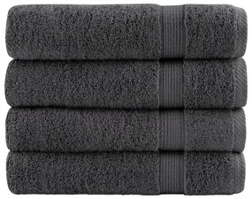 Toalhas de mãos premium SOLUND 4pcs 50x100cm 600 gsm antracite