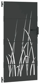 Portão de Jardim Preto 105 x 200 cm Aço com Revestimento em Pó