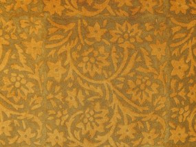 Conjunto de 2 almofadas decorativas com padrão floral e borlas em veludo amarelo 45 x 45 cm RHEUM Beliani