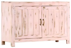 Aparador 110x35x70 cm madeira de mangueira maciça rosa-claro