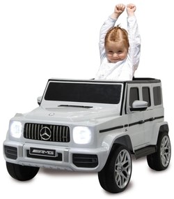 Carro elétrico a bateria infantil Mercedes-Benz AMG G63 branco