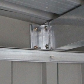 Abrigo jardim para arrumos exterior 213 x 130 x 173 cm Cinza escuro