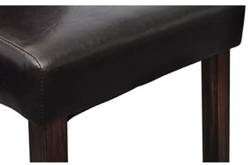Cadeiras de jantar 6 pcs couro artificial castanho