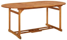 9 pcs conj. de jantar para jardim 180x90x75 cm acácia maciça