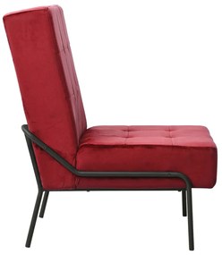Cadeira de descanso 65x79x87 cm veludo vermelho tinto