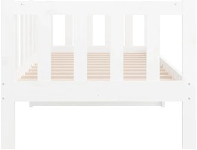 Sofá-cama sem colchão 80x200 cm madeira de pinho maciça branco