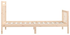 Estrutura de cama 90 x 200 cm pinho maciço