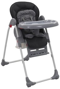 vidaXL Cadeira de refeição para bebé cinzento