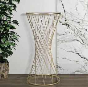 MESA TORRE NOVA Ø 50X100 CM DOURADO