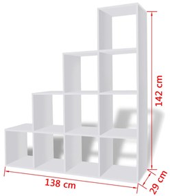 Estante escada/prateleira 142 cm branco