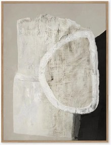 Quadro em tela pintado à mão emoldurado White Stone
