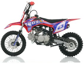 MOTO Crianças CROSS Gasolina 125CC RXF-Z ROAN Junior Manual Vermelha