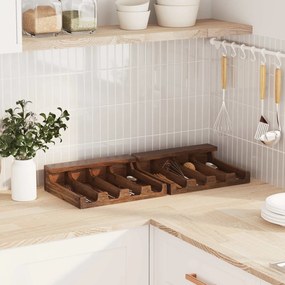 vidaXL Estojo Castanho 36 x 30 x 10 cm Madeira de Mogno Sólida