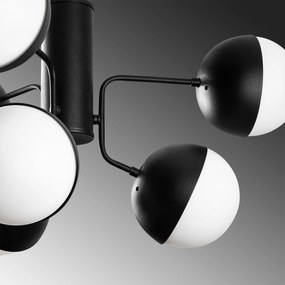 Candeeiro de Teto Karsor – Preto e Branco – 64 x 64 cm