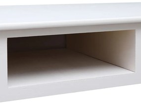 Secretária 108x45x76 cm madeira de paulownia maciça branco