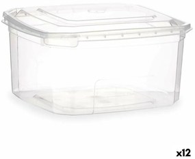 Lancheira Retangular com Tampa Transparente Polipropileno 1 L 14,1 X 8 X 15,5 cm (12 Unidades)