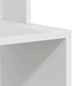 Mesa de Computador Branca Branca Aglomerado Padrão Armazenamento