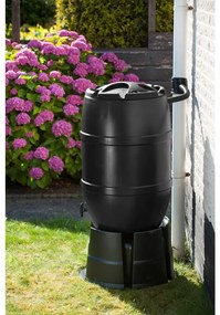 Barril para água da chuva 120L 51x81 cm preto