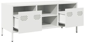 Móvel de TV 101,5x39x43,5 cm aço laminado a frio branco