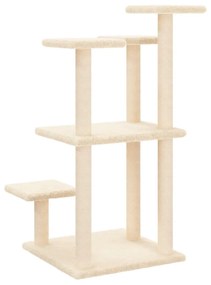 Postes arranhadores para gatos com plataformas 98,5 cm creme