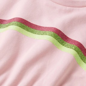 Vestido de criança com cordão rosa-claro 128