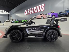 Carro elétrico para crianças Mercedes GT3 12 Pneus EVA, Assento de couro sintético Preto