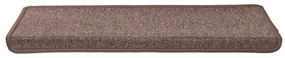 Tapetes de escadas 30 pcs 65x21x4 cm castanho