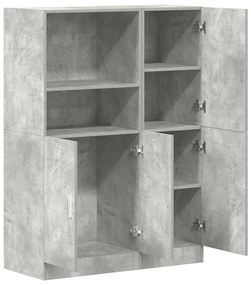 2 pcs armário de cozinha conjunto deriv. madeira cinza cimento