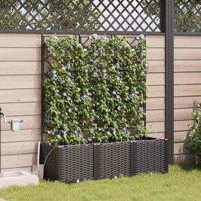 Jardineiras de Jardim 1 pc Preto 120 x 40 x 142 cm Plástico