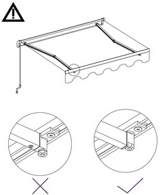 Toldo retrátil manual 450x300 cm antracite