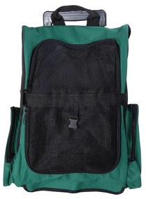 Transportadora animais 2 em 1 Verde e Preto Oxford Aço 35x27x49 cm