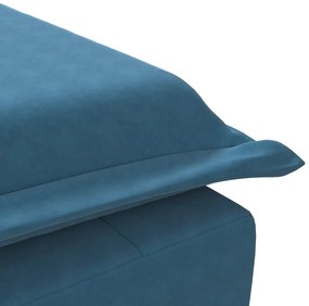 Chaise lounge de massagem com rolo veludo azul