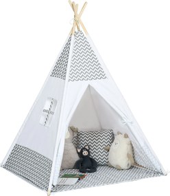 Tenda de brincar para crianças 1,2 x 1,2 x 1,55 m - Porta com fecho, janela, tapete, almofada e saco de transporte incluídos - para uso interior e ext