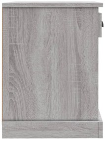 Mesa de cabeceira 43x36x50 cm cinzento sonoma