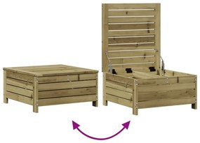 6 pcs conjunto lounge de jardim c/ almofadões pinho impregnado