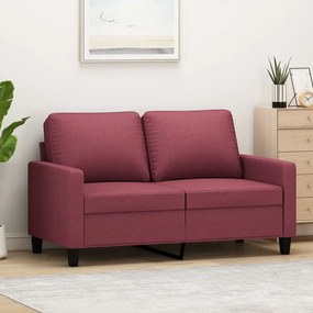 Sofá de 2 lugares tecido 120 cm vermelho tinto