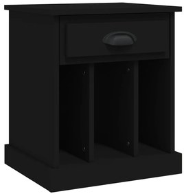 Mesas de cabeceira 2 pcs 43x36x50 cm preto
