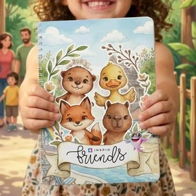 XXL Amigos: livro interativo com velcro – 26 páginas + 4 animais e 170 acessórios