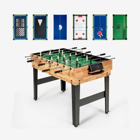 Mesa Multijogos para crianças 10 em 1 com matriquilhos, Mesa Hóquei, ping pong, Bilhar Shuffleboard Boliche Xadrez Cartas Damas Multicolor
