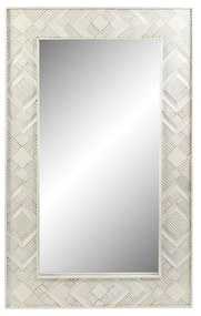 Espelho de Parede Dkd Home Decor Branco Madeira de Mangueira Losangos (154 X 4 X 92 cm)